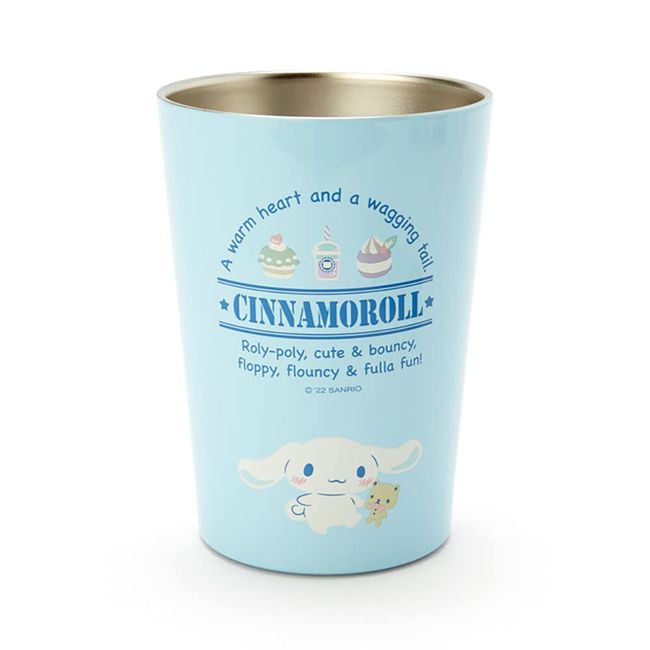 Sanrio 125130 SANRIO Stainless Steel Tumbler, 13.5 fl oz (400 ml), Light Blue, Vacuum, Cinnamoroll, Cinnamoroll, Character