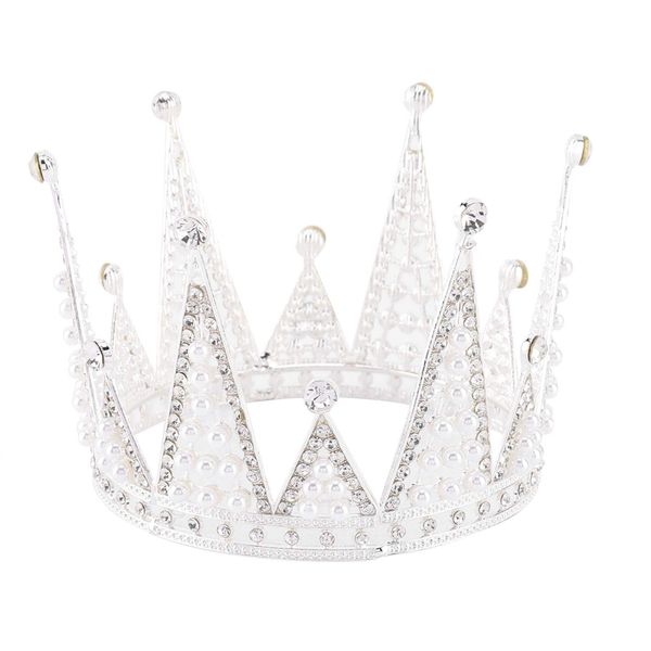 Lsaardth Mini Crown Cake Topper, Silver Crown Geburtstag Königin und Prinzessin Krone Strasssteine ​​Krone Tiaras Kronen für Frauen und Mädchen Kuchendekoration