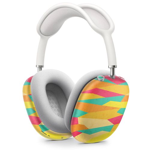 DesignSkinz - Skin Decal Protective Scratch Resistant Vinyl Wrap - Compatible with AirPods Max Headphones - Vibrant Bright Colored Connect Pattern