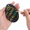 SULOLI 30pcs Easter Scratch Art Egg Decorations Easter Scratch Papers Easter Crafts Easter Gifts for Kids Party Bag Fillers
