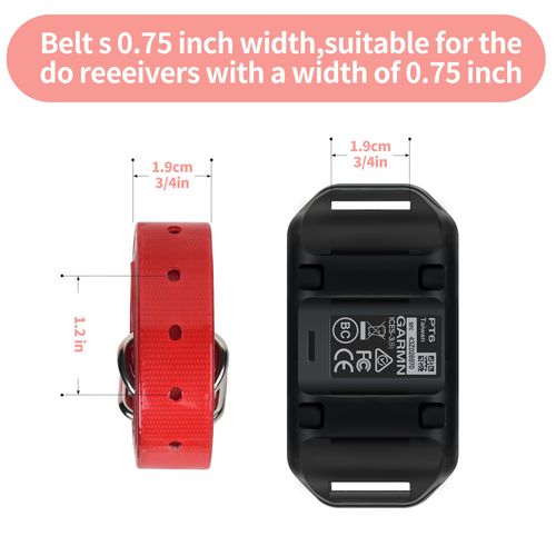 KELEFET Charging Clip Charger for Garmin TT15Mini T5Mini TB10 PT10 PT6 for 3/4-Inch Dog Waterproof Collar Strap Anti-Odor Durable Adjustable TPU S/M/L Sizes Blue 27 Inches