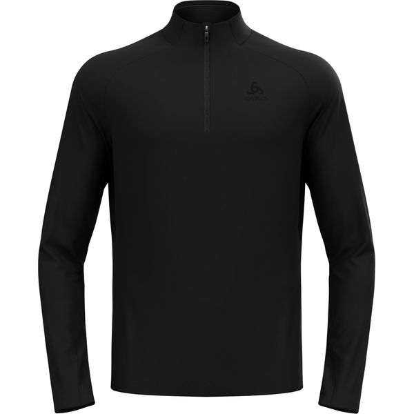Odlo Men's Essential Light Fleece Jumper, Midlayer with Half Zip, Long Sleeve Hiking Shirt, Mid Layer