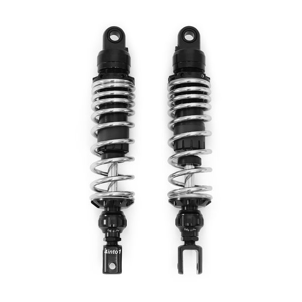 Adjustable Black Chrome Performance CNC Shocks Eye / Clevis 320-330mm for Suzuki