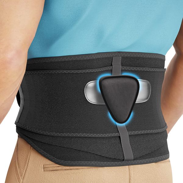 Modvel Back Braces for Lower Back Pain Relief with 6 Stays, Breathable Back Support Belt for Men/Women for work, Anti-skid lumbar support belt with 16-hole Mesh for sciatica (S)