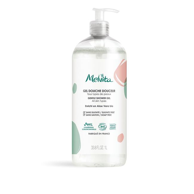 Melvita BIO Aloe Vera Shower Gel, 33.8 fl oz (1000 ml)