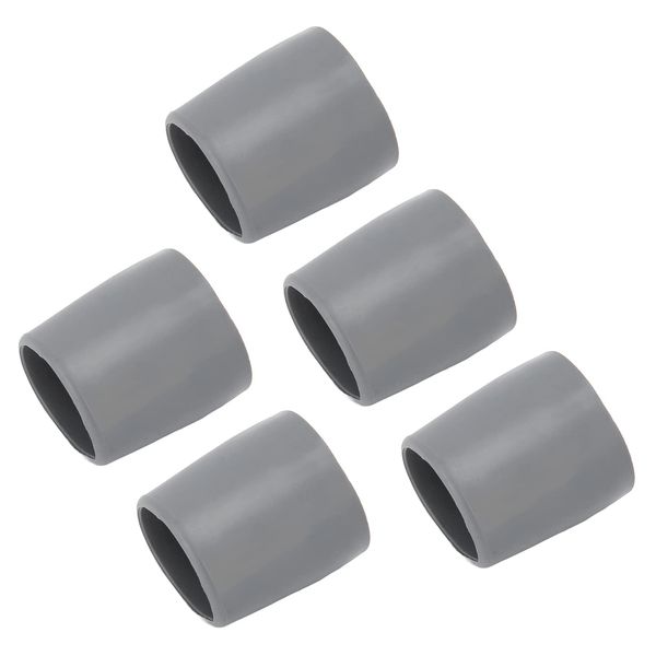 5 Pcs Crutch Tips,28mm Replacement Tips for Crutches Thick Rubber Cane Tip Single Angle Cane Good Grip Stable Walking Stick Foot Cane(Grey)