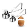 Egg Shell Opener Set | Stainless Steel Egg Cracker & Cutter Tool for Raw, Soft & Hard-Boiled Eggs | 2PCS Handheld Eggshell Remover (Small & Large)