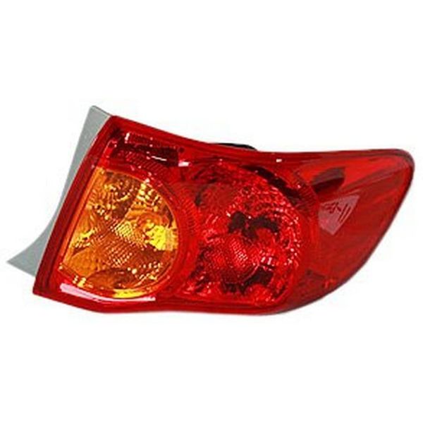 TYC Right Tail Light Assembly Compatible with 2009-2010 Toyota Corolla