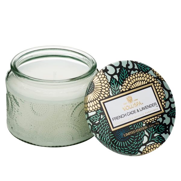 VOLUSPA Japonica Glass Jar Candle, Small French Cade & Lavender