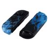 eXtremeRate Blue Flame Patterned Soft Touch Grip Joy con Handheld Controller Housing with Full Set Buttons, DIY Replacement Shell Case for Nintendo Switch Joycon & Switch OLED Joy con