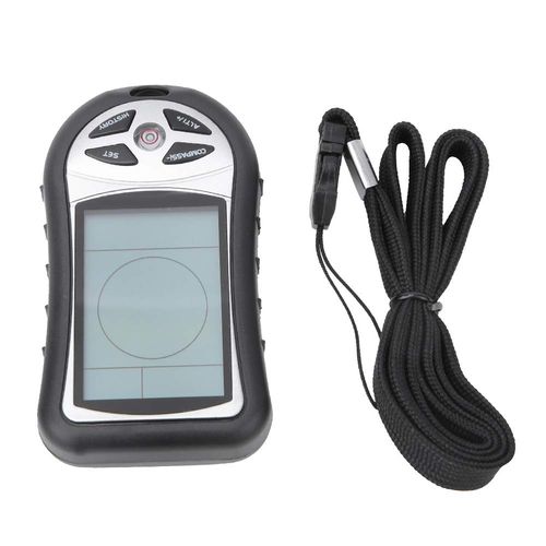 BOROCO Handheld Altimeter Meter Thermometer Electronic Navigation GPS Compass Weather Forecast Barometer with LED Backlight 8 in 1 multifunction meter