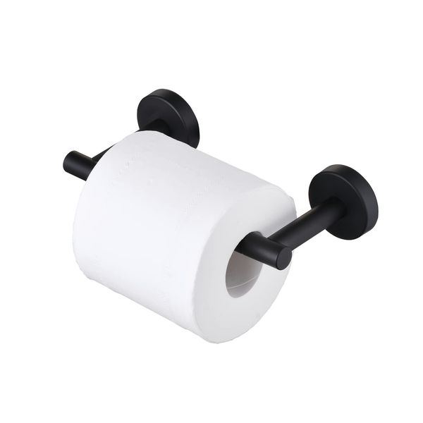 Toilet Roll Holder, NEWRAIN Bathroom Toilet Roll Holder Wall Mounted, Tissue Roll Holders Loo Roll Holder Matte Black