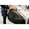 Kobe Professional Hairdressing Black Polka Dot Shimmer Gown - Water Resistant Salon Cape with Adjustable Neck