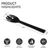 Party Essentials Plastic Party Buffet Serving Utensils Kit, Spoons/Forks/Tong, 20-Piece, Black