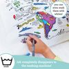 Colour & Learn world map cotton pillowcase with wash-out fabric pens