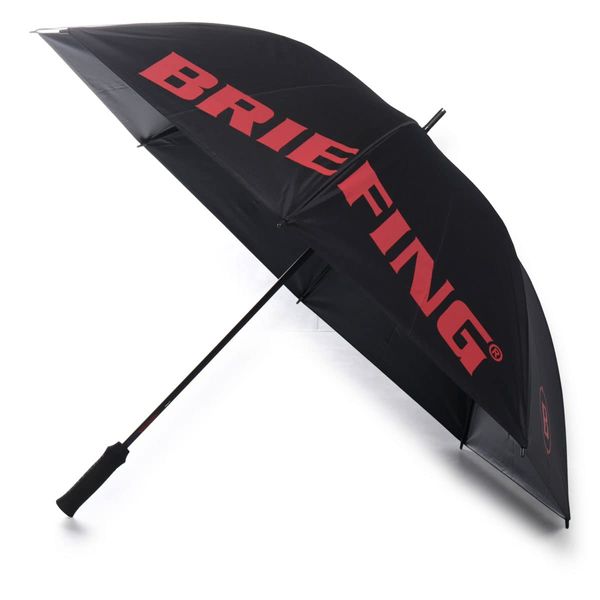 Briefing BRG221G25 Briefing Men's Golf Umbrella, Rain Umbrella, Parasol, UV Protection, Water Repellent, Large, Sports Parasol, Umbrella Brand, (010) Black