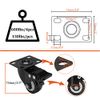 Moogiitools 2 inch Caster Wheels Set of 4（Pcs）, Lockable Bearing Plate Caster Wheels with Brakes, 360-degree Swivel Casters