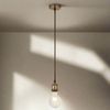 CGC Lighting Indoor Ceiling Adjustable Pendant and Matching Ceiling Rose Light Fitting E27 (Antique Brass)