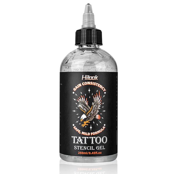 Tattoo Stencil Transfer Gel Solution - 250ml Tattoo Stencil Gel - Tattoo Transfer Gel for Tranfer Stickers Paper Machine Soap Tattoo Supplies - Clear - for Most Skin Types