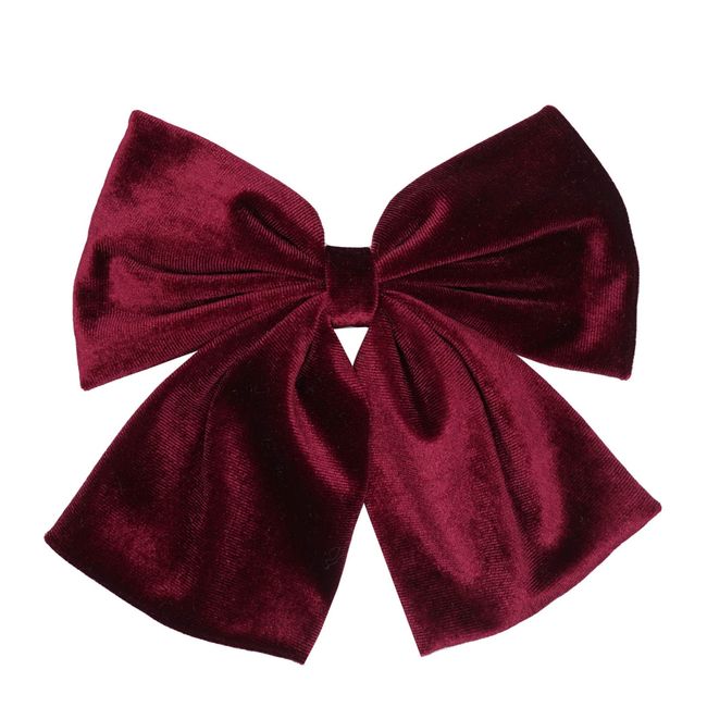 Spenlly 6.5 Inch Large Velvet Hair Bows Clip Big Hair Bow Alligator Clip Hair Barrettes Hair Accessories for Women Girls Kids Teens (Maroon)