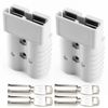 2X Battery Quick Connect Disconnect Jumper Connector Cable Plug 175A Gray