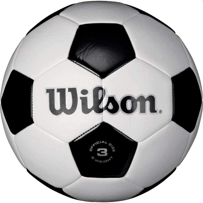 WILSON Traditional Soccer Ball - Black/White, Size 5