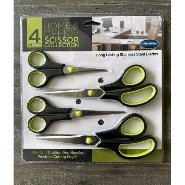 Home Solution 4 Piece Home & Office scissor collection 4 Different Sizes New