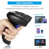 NetumScan Bluetooth QR Barcode Scanner with Stand, 3 in 1 Wireless 1D 2D Bar Code Scanner USB Image Bar Code Reader for Computer, Tablet, iPhone, iPad, Android