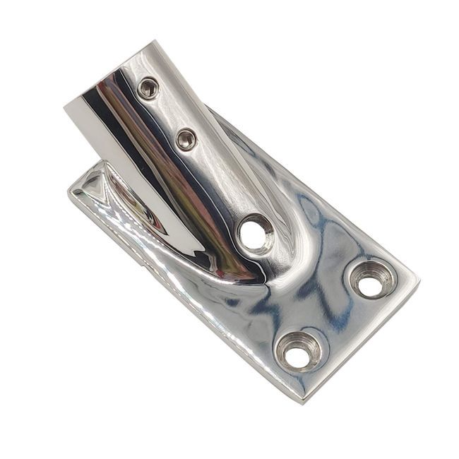 keehui Heavy DudyBoat Hand Rail Fitting-30 Degree 1 inch Rectangular Base-Marine 316 Stainless Steel Deck Hardware