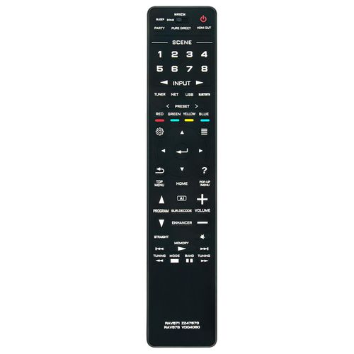 RAV578 VDQ4060 Replace Remote Control Applicable for Yamaha RX-A6A AVENTAGE 9.2-Channel AV Receiver RX-A6ABL and RX-A8A AVENTAGE 11.2-Channel AV Receiver RX-A8ABL
