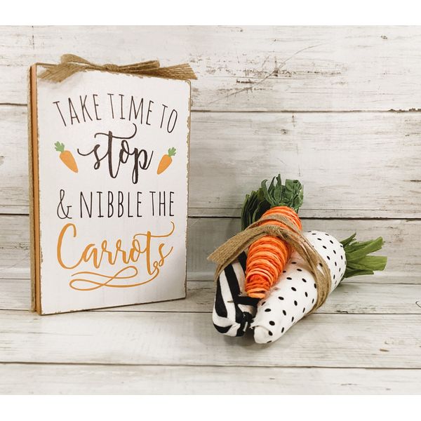 AGD Easter Spring Decor - Nibble The Carrots Bunches Tier Tray 2pc