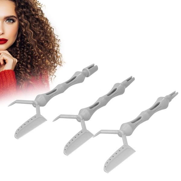 Barber Shop Hair Perm Comb, Hair Styling Perm Tool, Hair Positioning Perming Dyeing Comb Styling Tool Set(Grau)