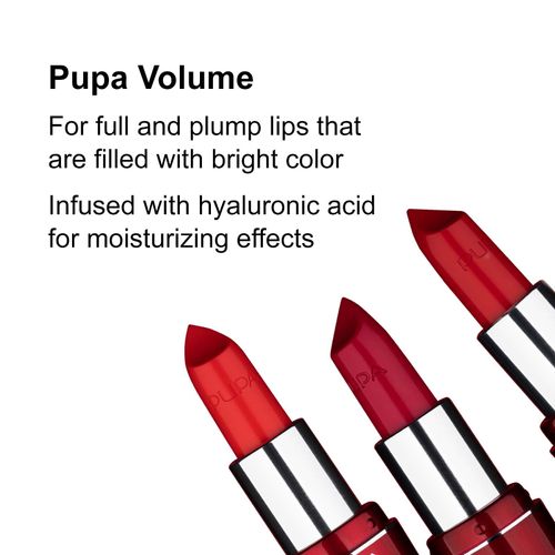 Pupa Milano Volume Enhancing Lipstick - Bright And Defined Lips - Smooth, Super Creamy And Comfortable Texture - Combats Flaking And Discomfort - Rapid Action - 401 Red Passion - 0.123 Oz