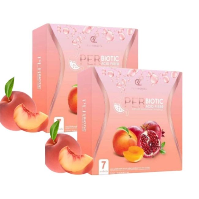 2x Per Peach Fiber Detox Biotic Dietary Slimming Body Slim Weight Management