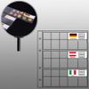 10 small Prophila coin sheets for euro coins with flags cards