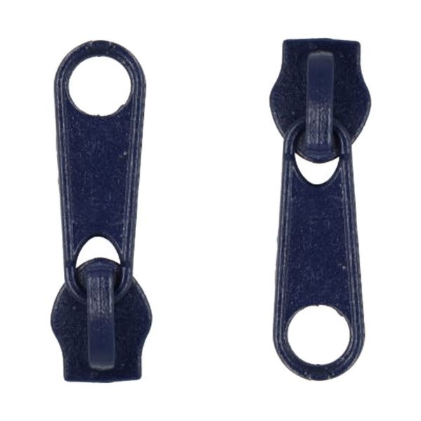 Zipper Slider Replacement Size #5, Metal Zip Puller Zipper Pull Fastener Repair for Clothes Jacket Coat Backpack Instant Fixing DIY Crafts (Blue Navy 330, 2 Pieces)