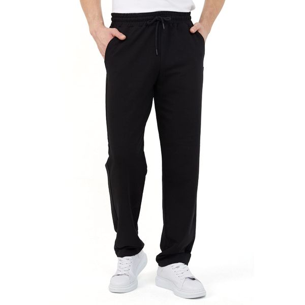 COMEOR Jogginghose Herren Baumwolle Sweathose - Lange Sport Hose Herren - Jogger Trainingshose Herren, Relaxing Hose (Schwarz, L)