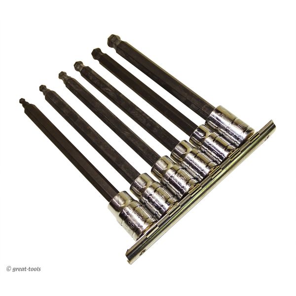 BALL HEX DRIVER SOCKET SET – LONG – METRIC – automotive hand tool – hand tools
