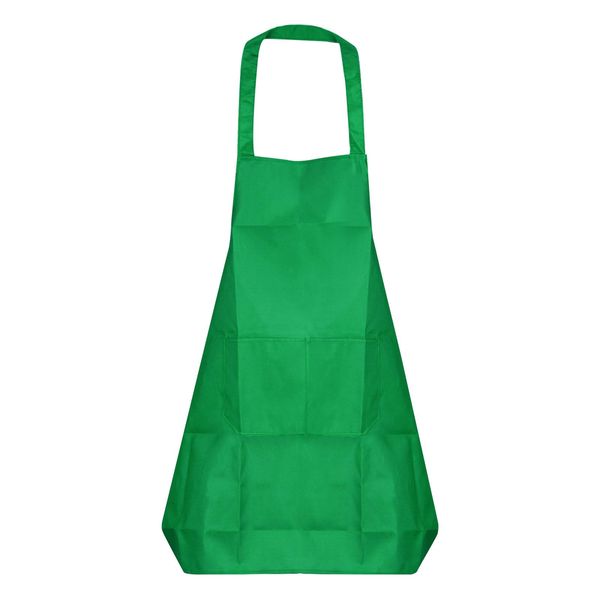 sourcing map Kitchen Cooking Aprons Polyester Art Aprons Pottery Apron Artist Painting Apron with 2 Pockets for Home Restaurant Craft Garden BBQ, Green