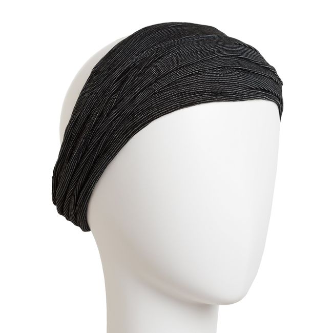 L. Erickson Space Dye Relaxed Headwrap - Black