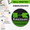 Kawasaki Logo Iron On Patch - Sew Patch - Embroidered Patch 3.7" x 3.7"