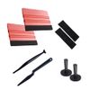 Professional Window Tint Application Kit Profession Car Wrap Kit with 2PCS Felt Squeegee and Felt Replacements,Positioning Tools