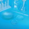 PATIKIL 70mm Diameter 3PCS Beaker Cover Smooth Edge Chamfer Arc Lab Clear Watch Plate