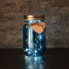 Prezents.com LED Firefly Jar Lantern Blue String Lights Indoor Battery Powered Home Decor H13.5cm