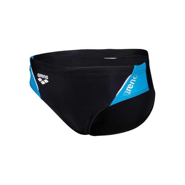 arena Jungen Thrice Jr Swim Briefs, Black-Turquoise-White, 140 EU