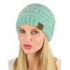 C.C Women's Chenille Soft Warm Thick Knit Beanie Cap Hat-Mint