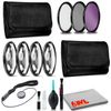 62mm Filter Kit Bundle with Close Up Lens Set, Cleaning Kit, and More