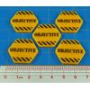 LITKO Hazard Stripe Objective Tokens Compatible with Battletech Opaque Gold (5)