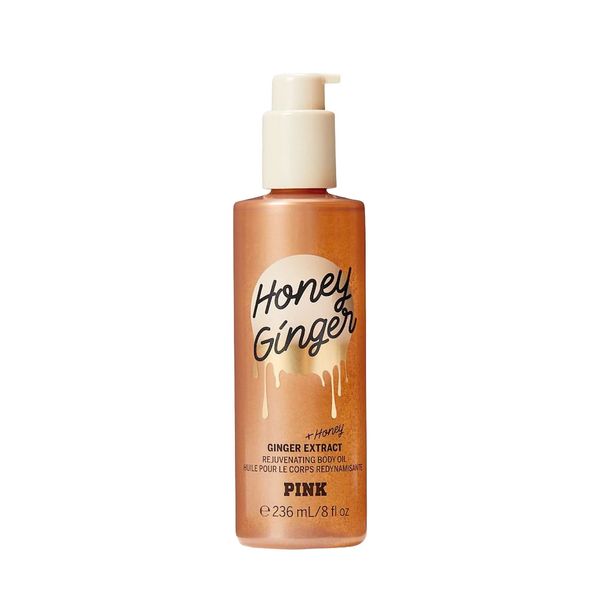 Victoria's Secret PinkHoney Ginger Soothing Body Care Body Oil 8 oz. (Honey Ginger)