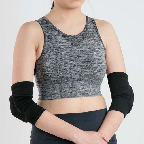 Fendawn Strive 2 PCS Elastic Sponge Elbow Pads Support, Soft Breathable Elbow Sleeve, Black